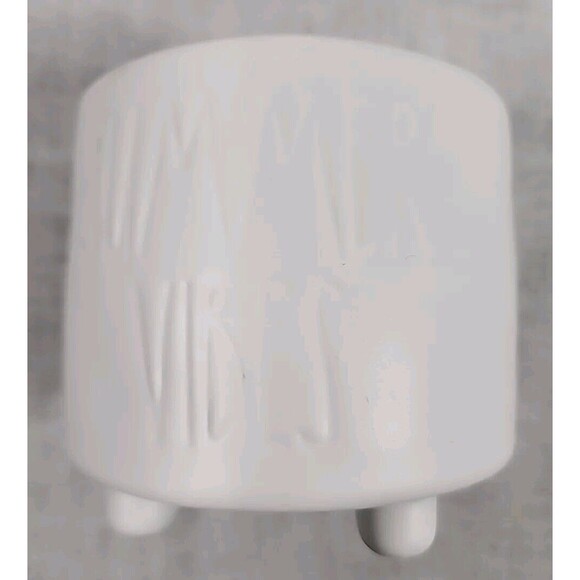 SUMMER VIBES  Planter Bisque White 4 Post Feet 4" Tall - Picture 4 of 8